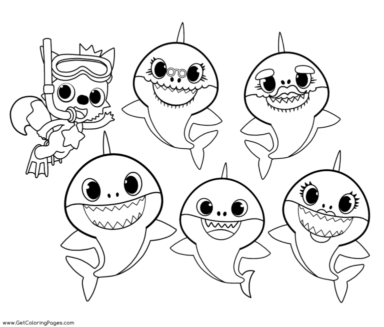 Baby Shark Coloring Pages For Free Artsy Pretty Colors