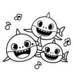 Baby Shark Song Coloring Pages For Kids