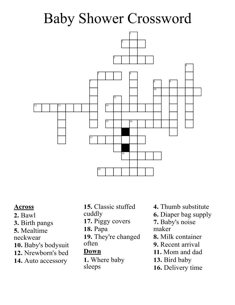 free crossword puzzle maker printable