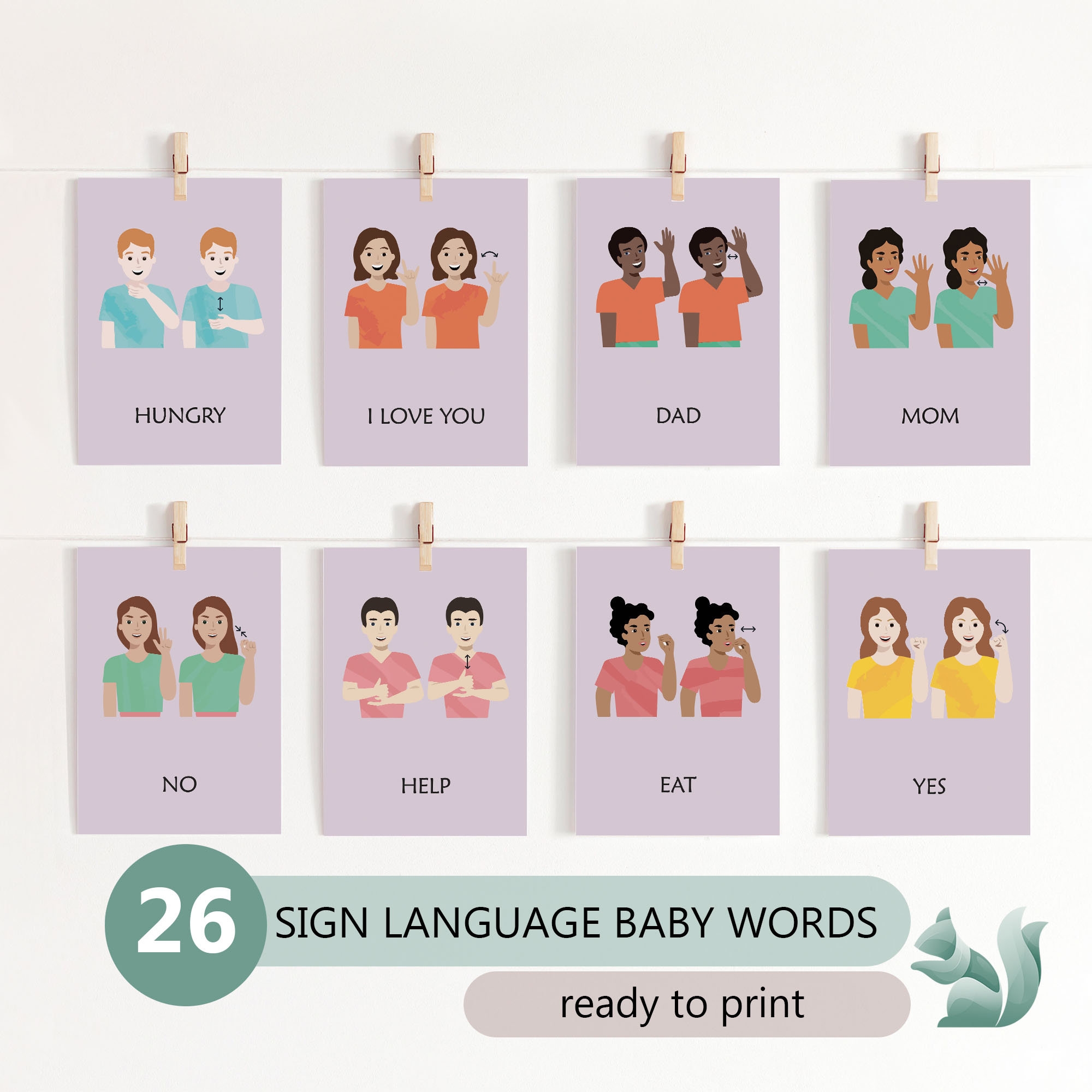 Baby Sign Language Words American Sign Language Baby Words Chart 