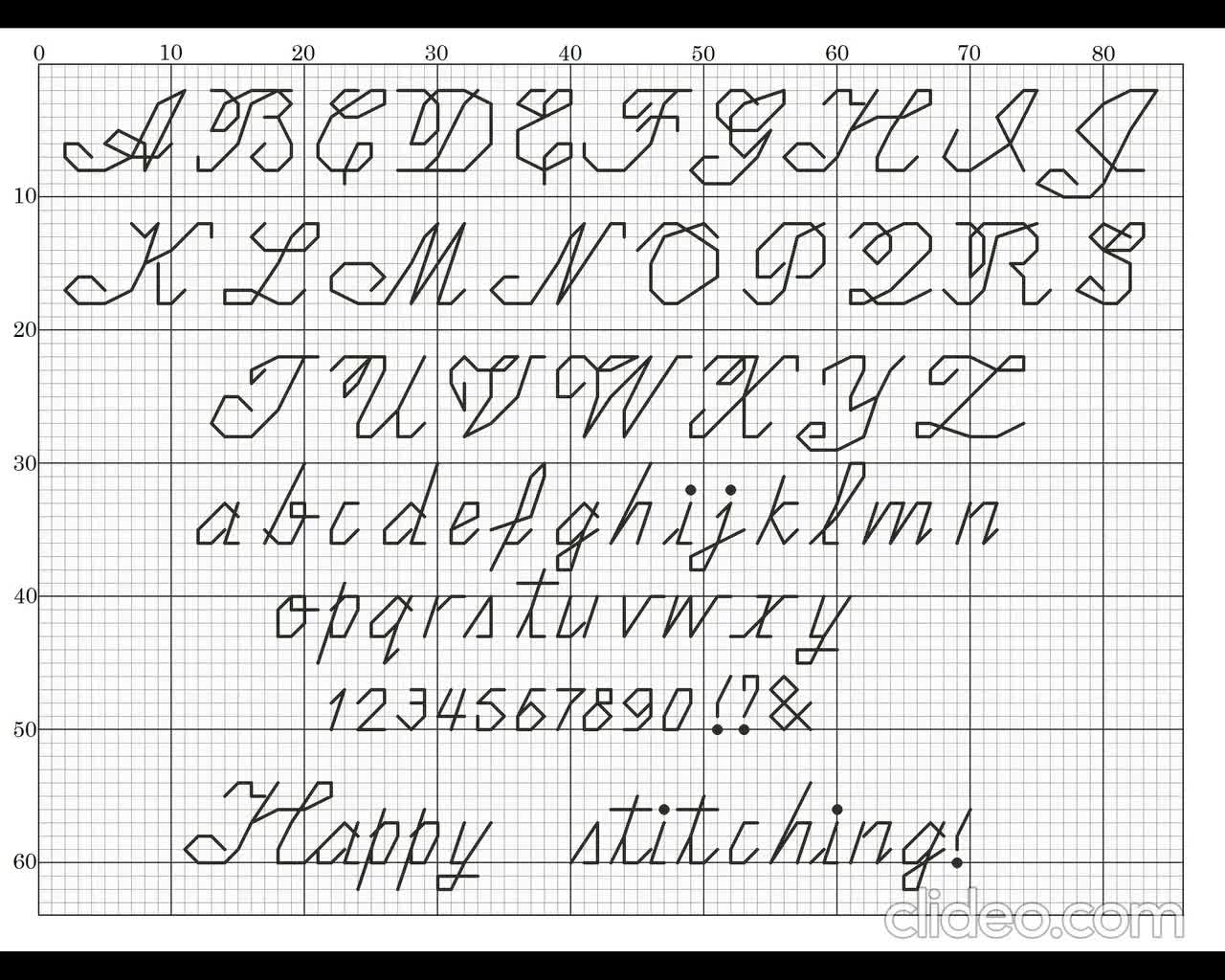 Backstitch Alphabet Cross Stitch Fonts Cursive Alphabet Cross Stitch Letters Cursive Font