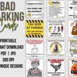 Bad Parking Printable Windshield Note You Suck At Parking Offensive Car Decals No Parking Printable Ticket Fathers Day Novelty Gifts Etsy