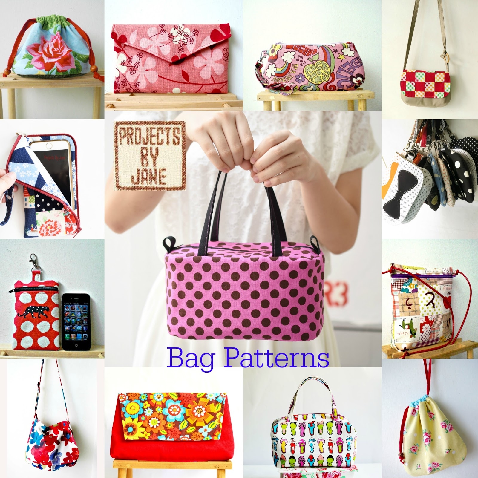 Bag Patterns PDF Sewing Patterns Projectsbyjane