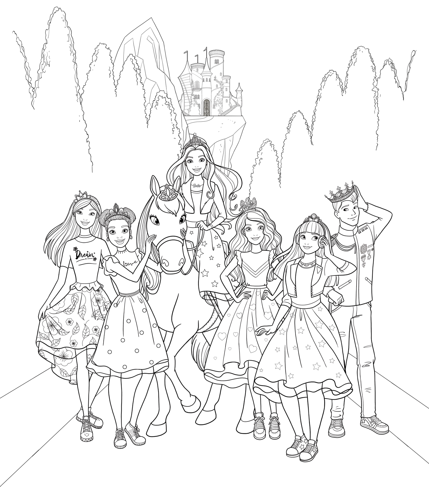barbie coloring pages free printable