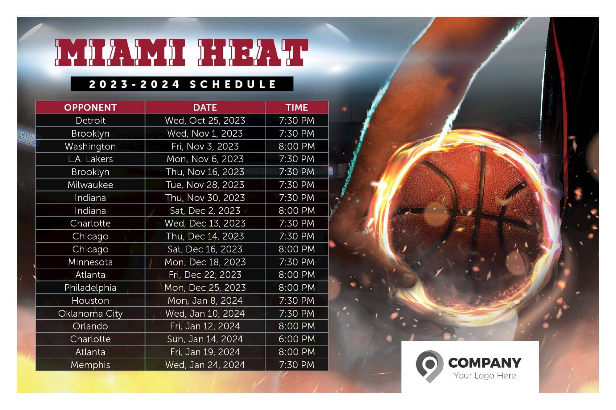 Basketball 2023 Postcard Templates