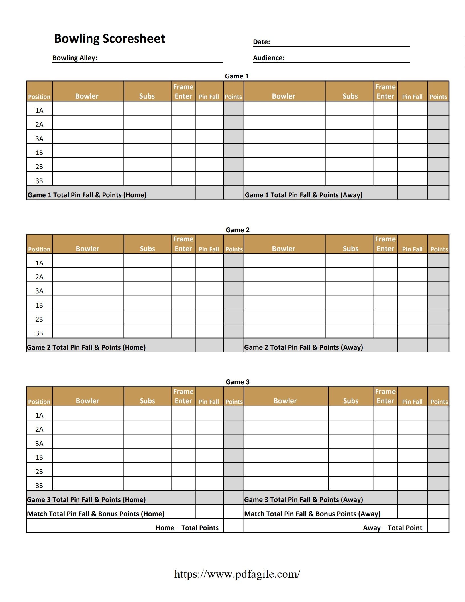 Basketball Scoresheet Template PDF Agile