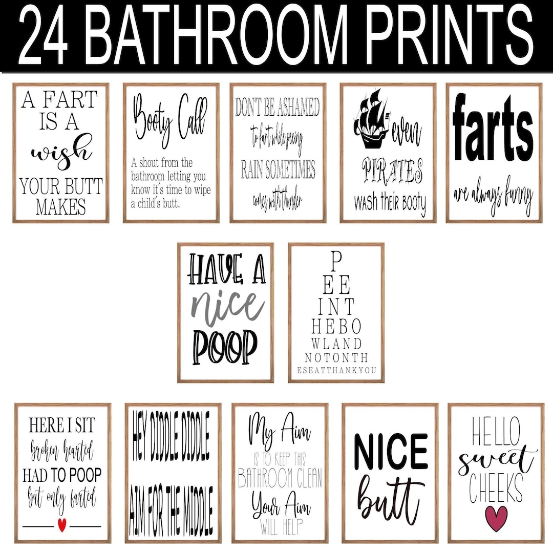 Bathroom Rules Printable Restroom Signs Funny Bathroom Sets Bathroom Signs Print Fart Gifts Funny Housewarming Gift New Home Etsy