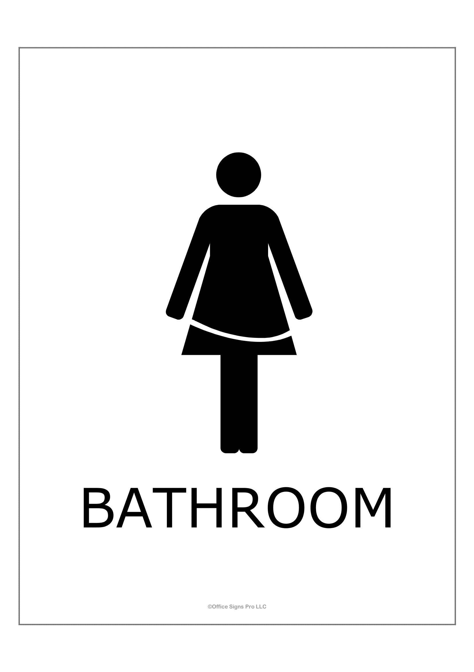 Bathroom Signs Poster Template