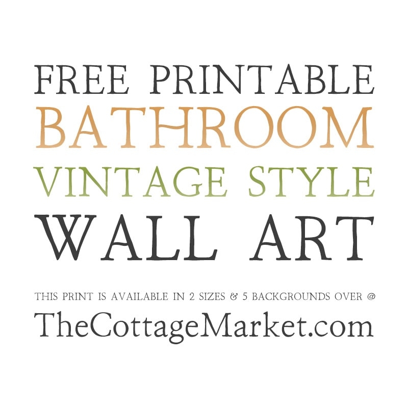free printable bathroom art