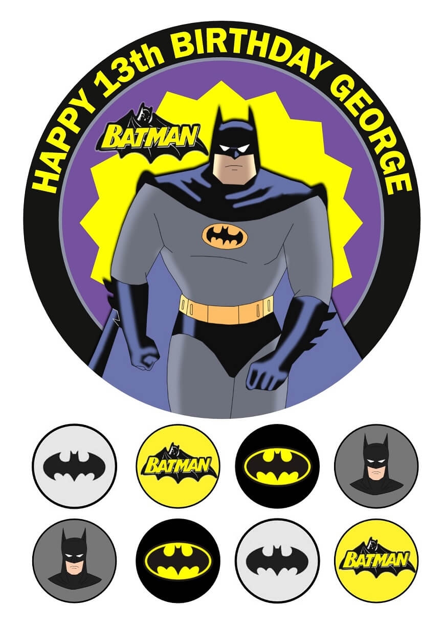 printable batman cupcake toppers