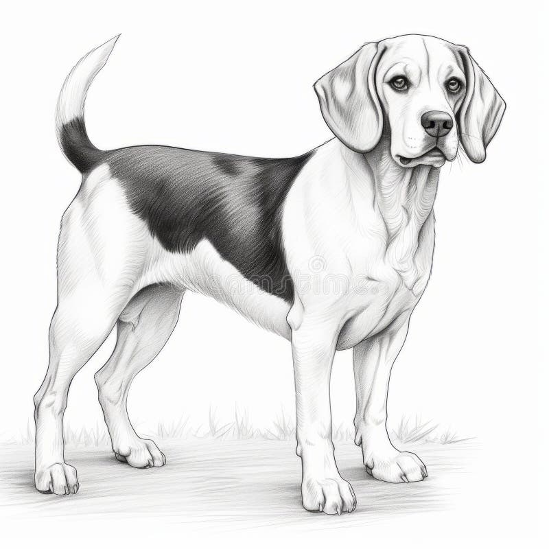 Beagle Coloring Page Stock Illustrations 83 Beagle Coloring Page 