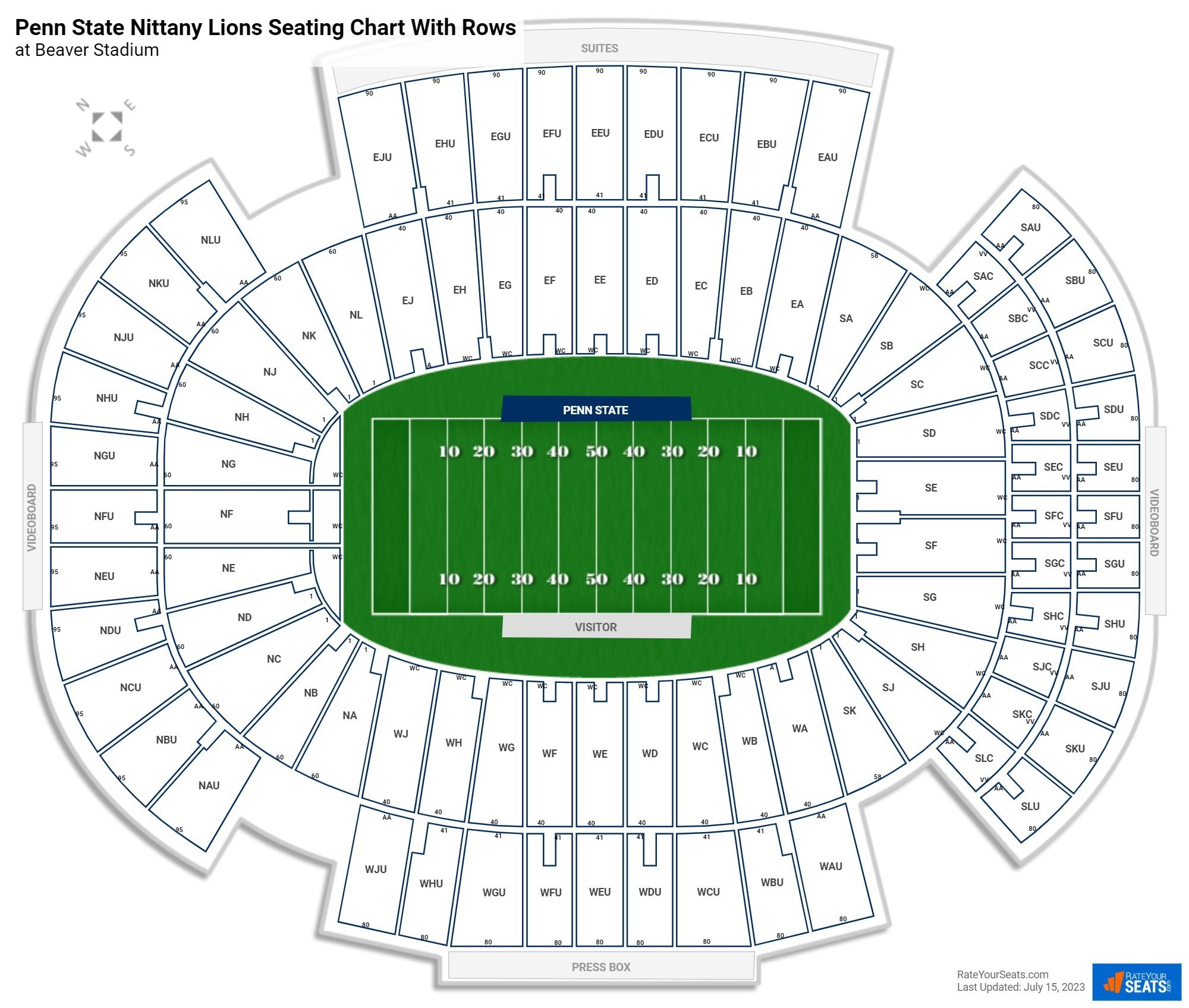 Beaver Stadium Seating Chart RateYourSeats
