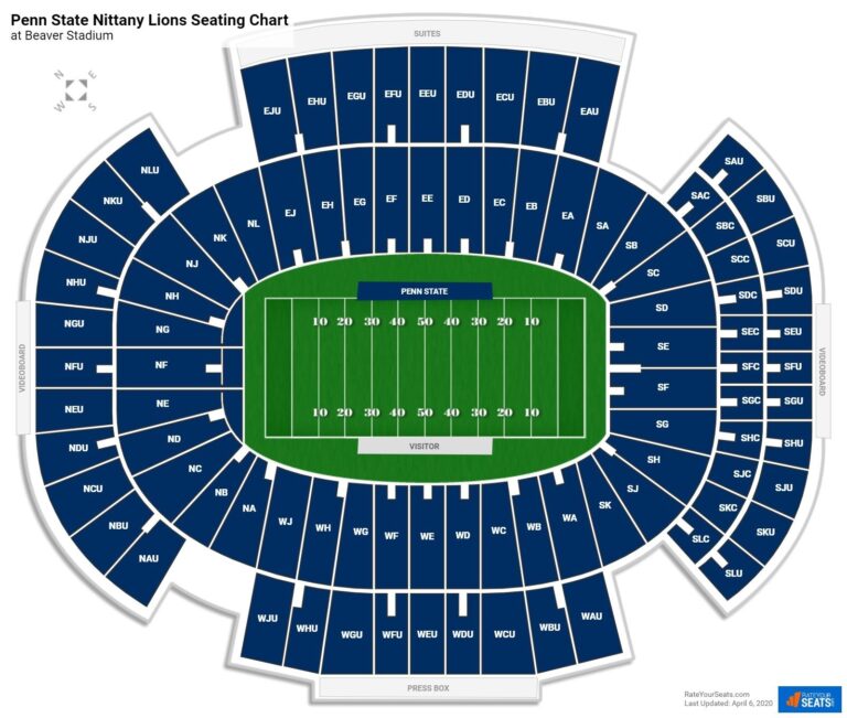 Beaver Stadium Seating Chart RateYourSeats
