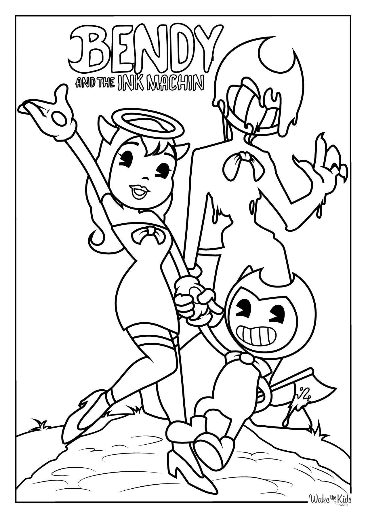 Bendy And The Ink Machine Coloring Pages Free Printable PDFs 