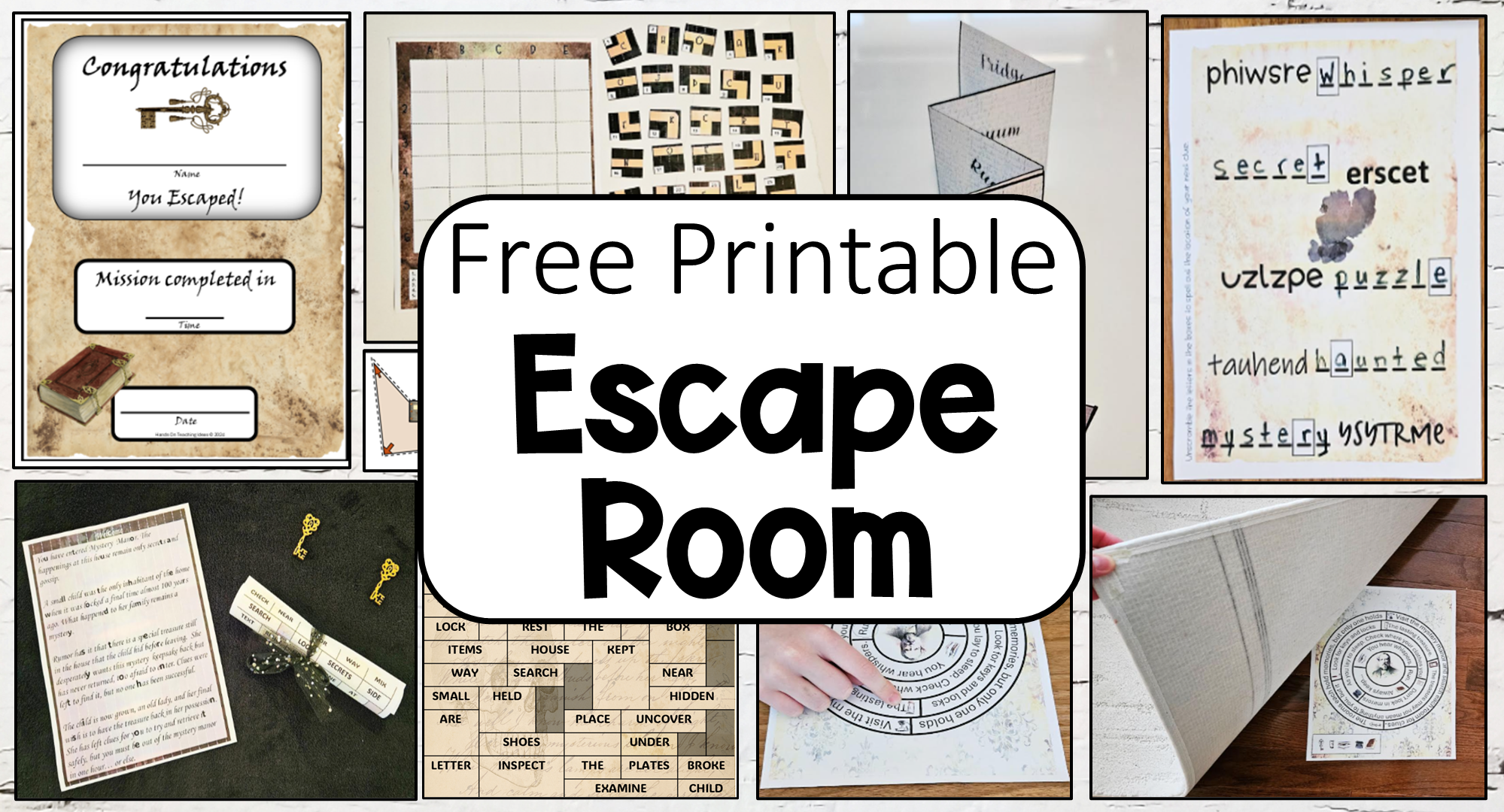 Best Free Escape Room For Kids Printable Game 