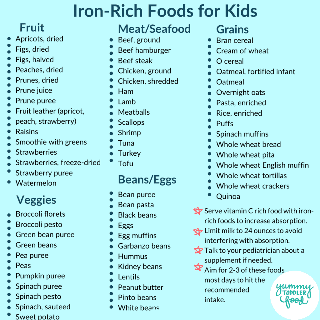 Best Iron Rich Foods For Babies Toddlers U0026 Kids 50 Recipes 