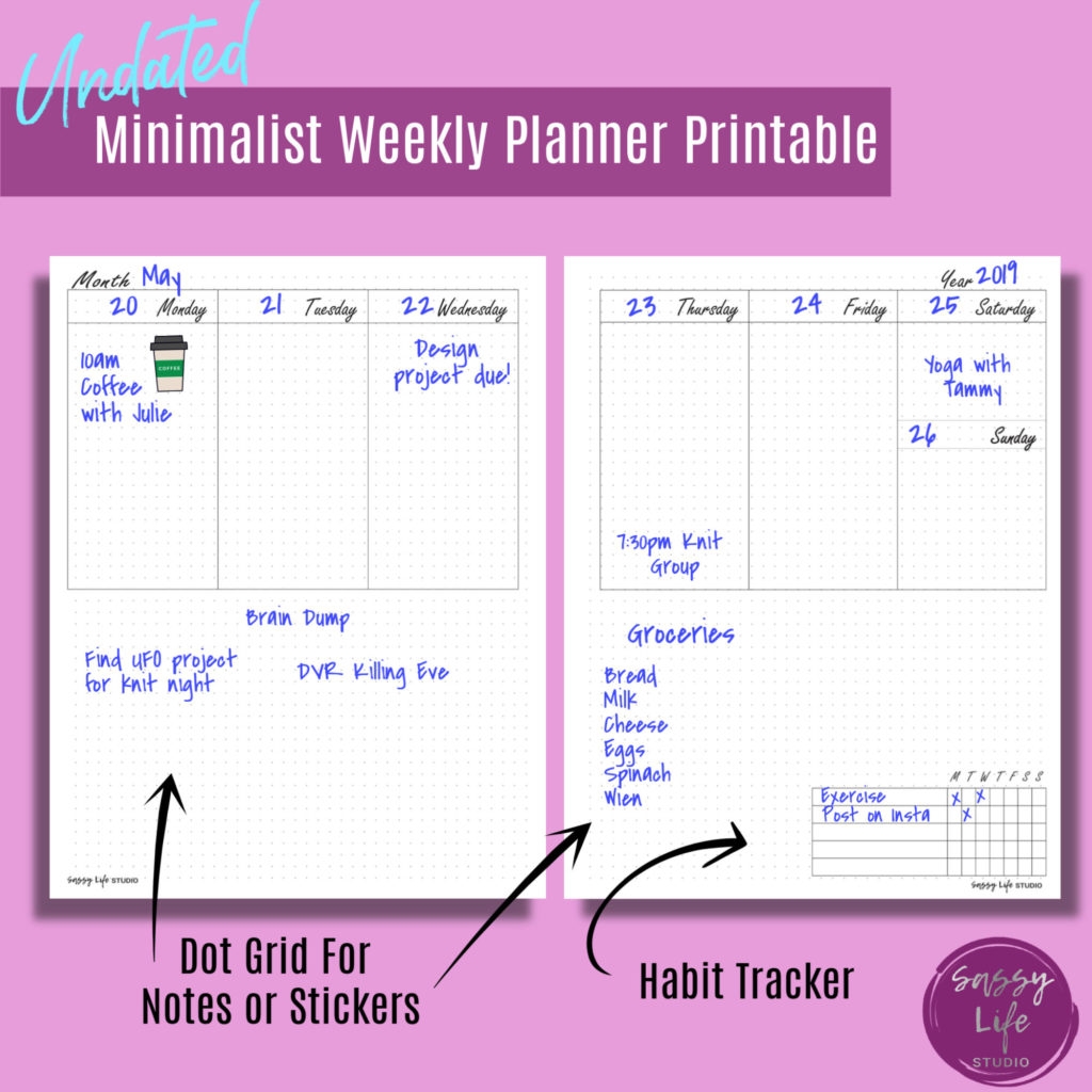 Best Minimalist Planner Printables For Discbound U0026 Ring Planners I m Not The Nanny