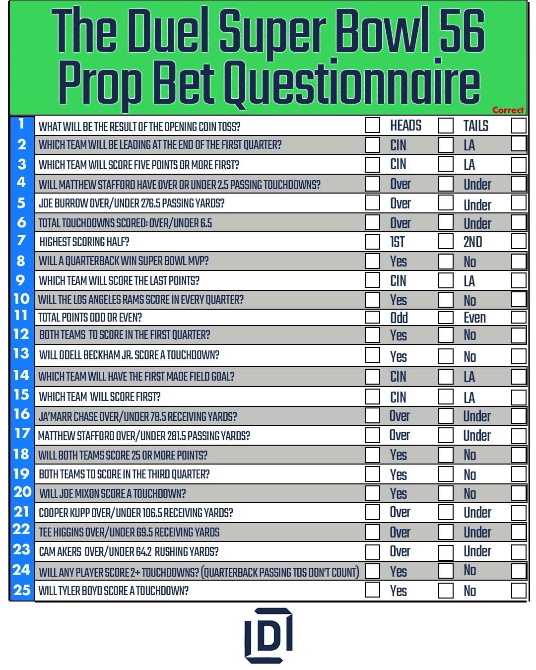 printable super bowl prop bets 2018