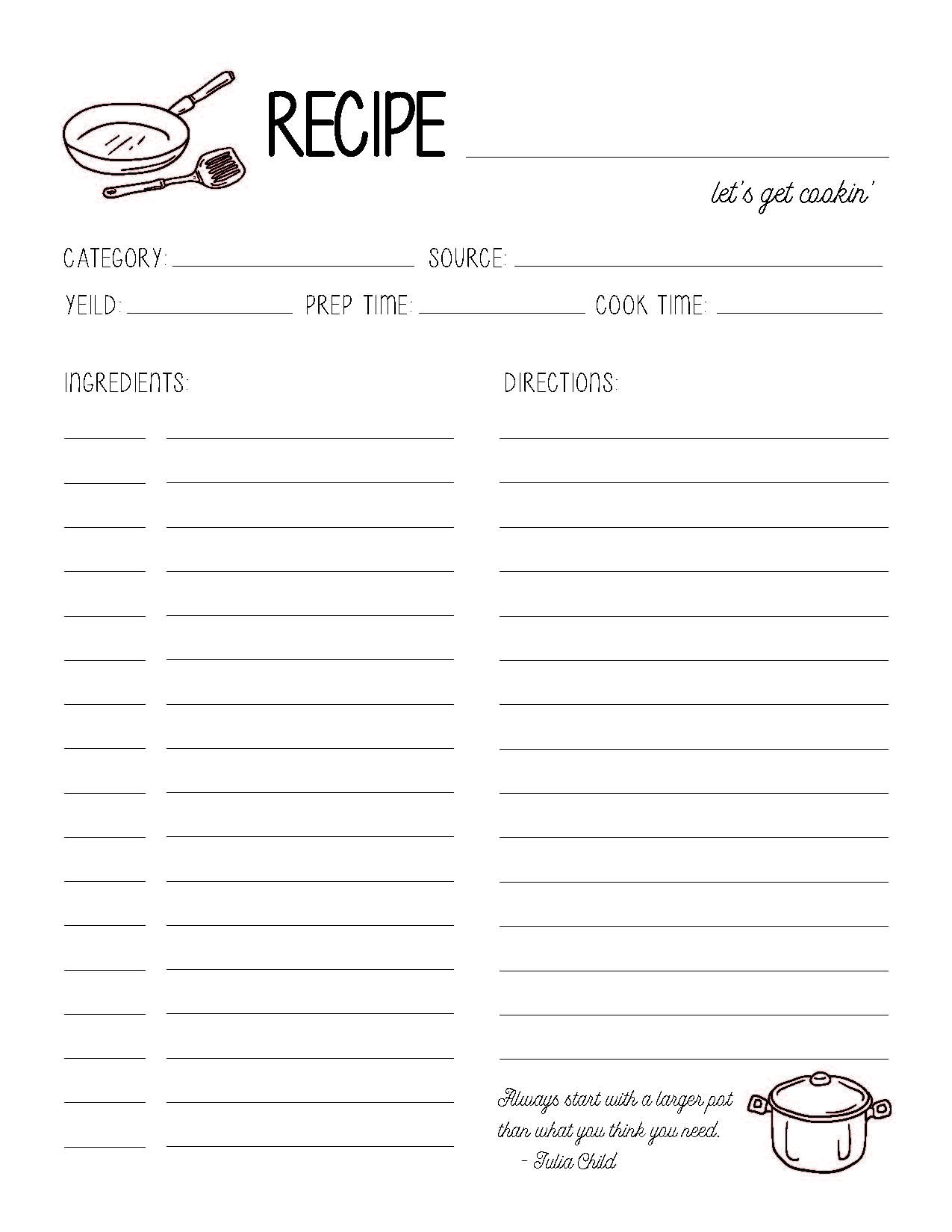 Big Happy Planner Foodie 9 Page Printable Hope Yoder