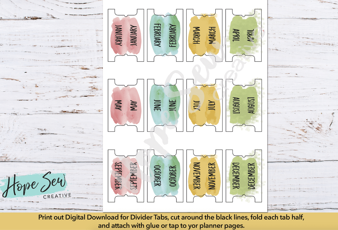 Big Happy Planner Notes U0026 Monthly Tabs 5 Page Printable Hope Yoder
