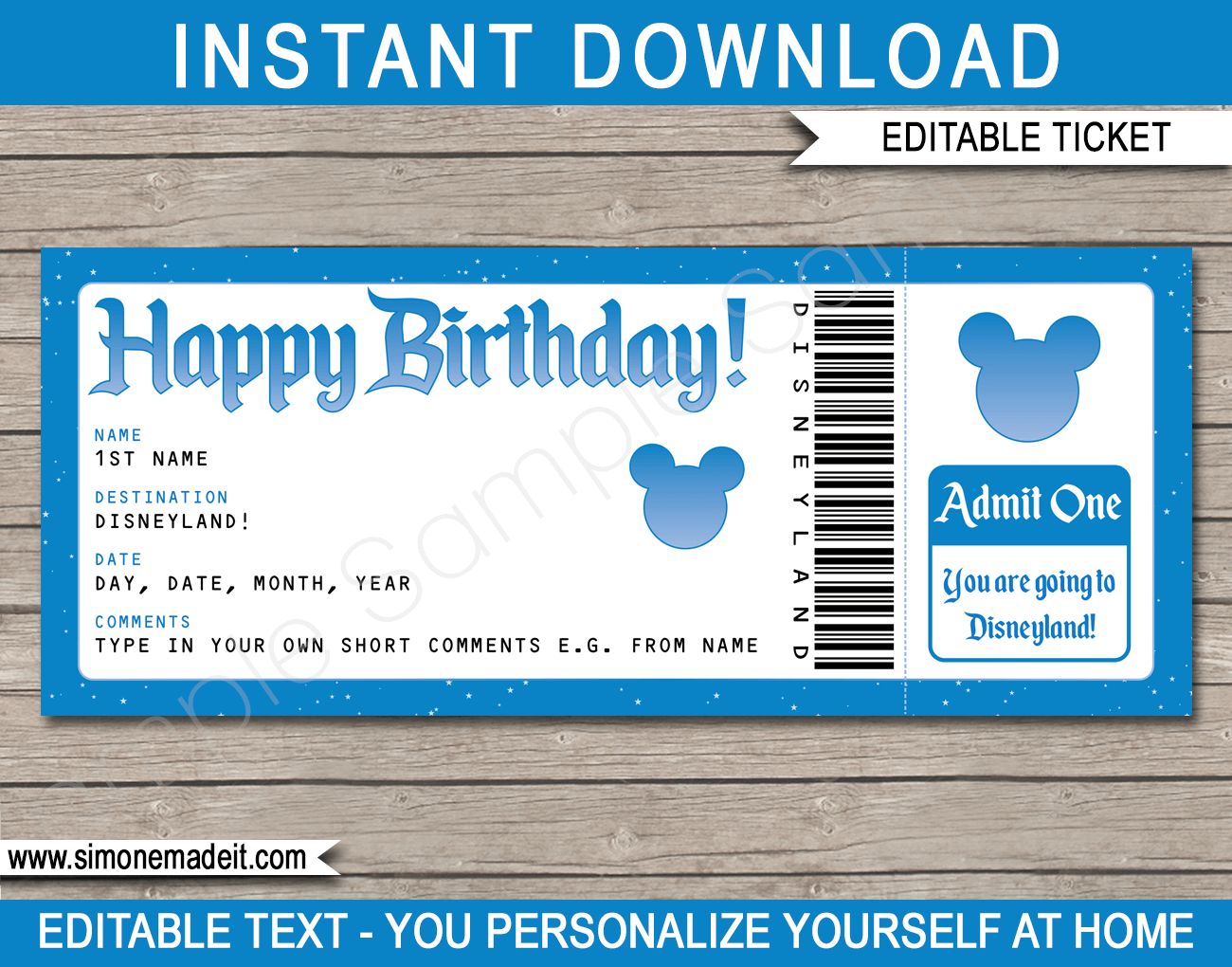 Birthday Surprise Disneyland Trip