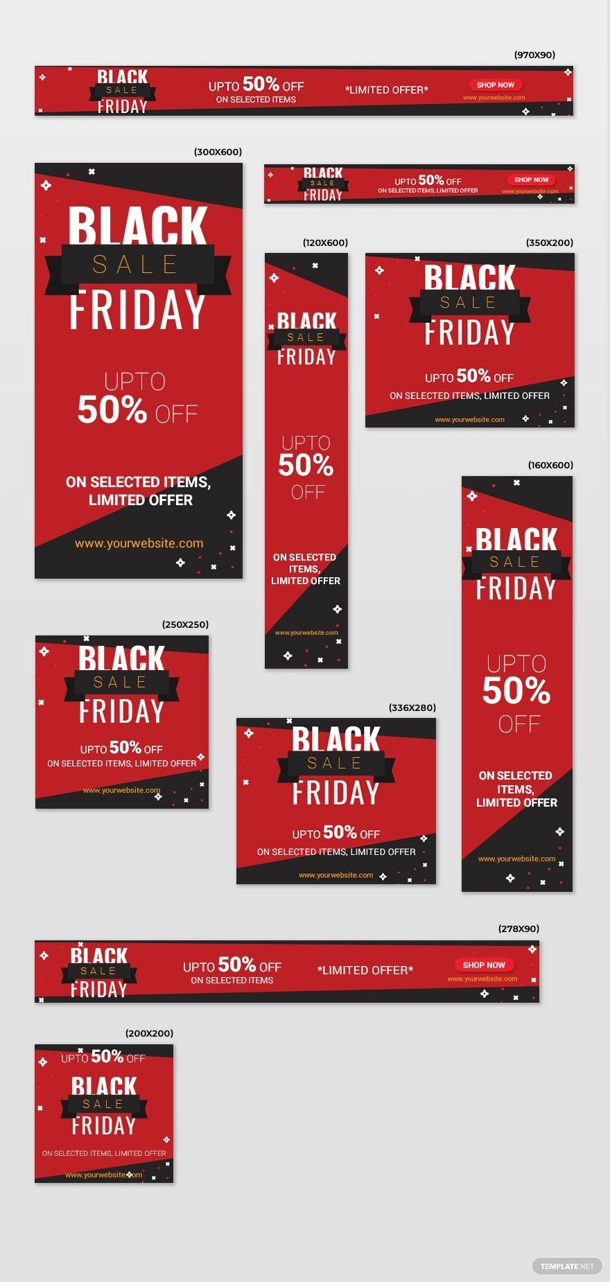 Black Friday AD Template In PSD HTML5 Download Template