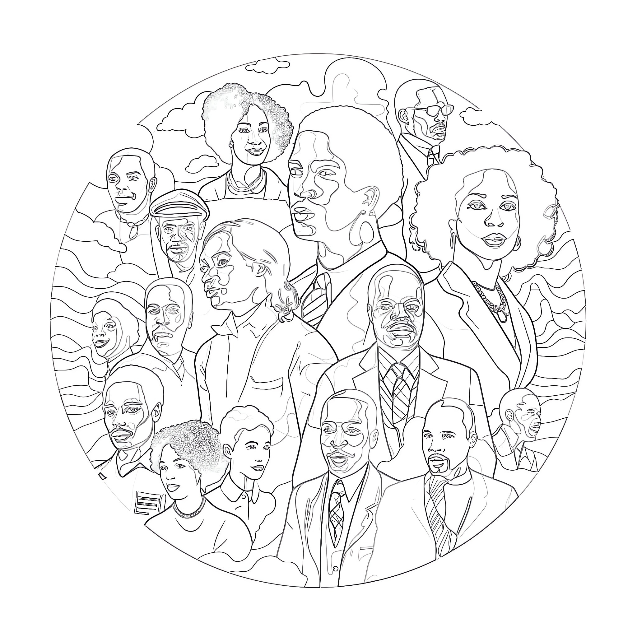 Black History Month Coloring Page Coloring Pages Mimi Panda