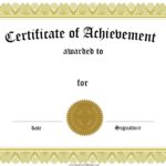 Blank Certificate Of Achievement Etsy