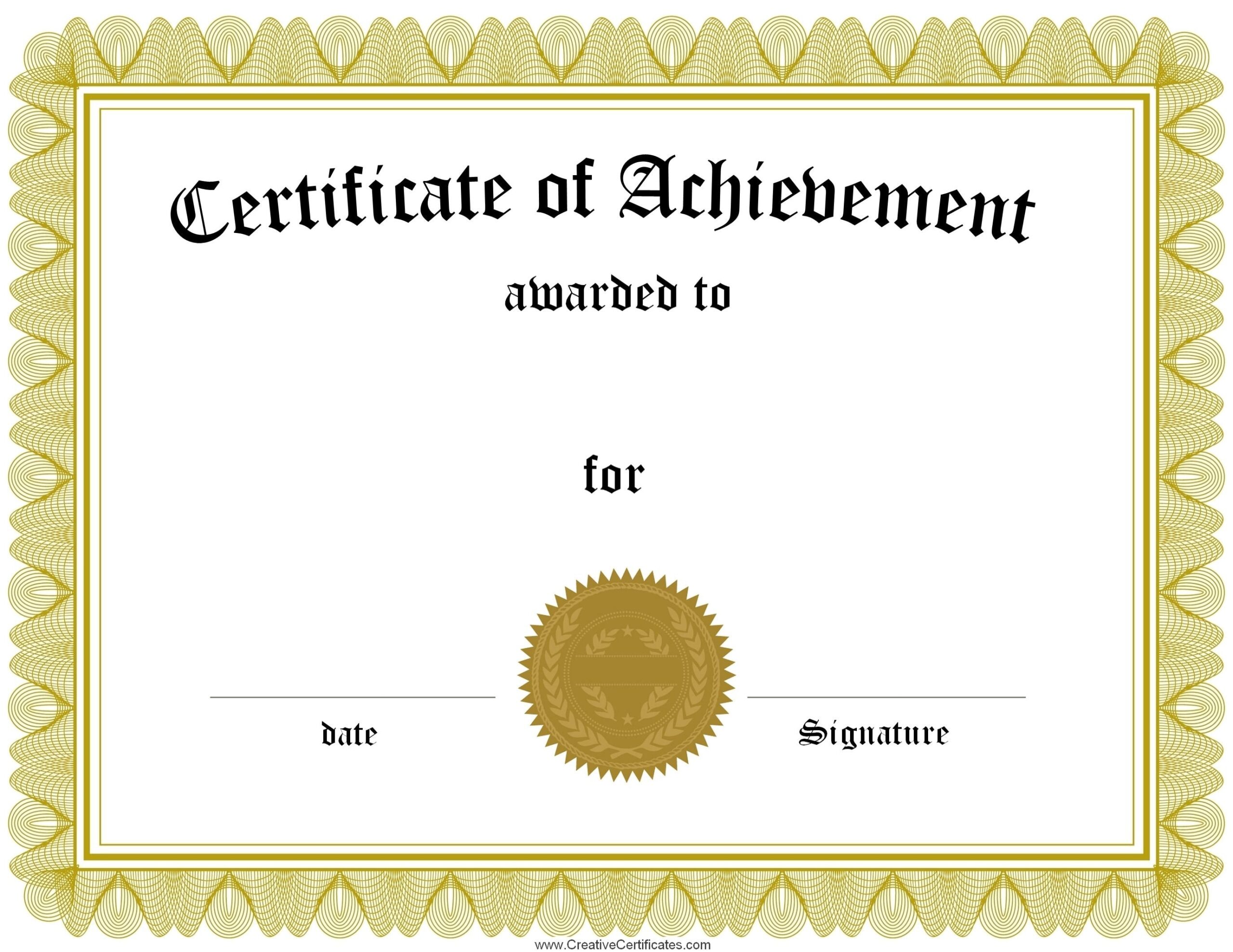 Blank Certificate Of Achievement Etsy Blank Certificate Of Achievement Etsy
