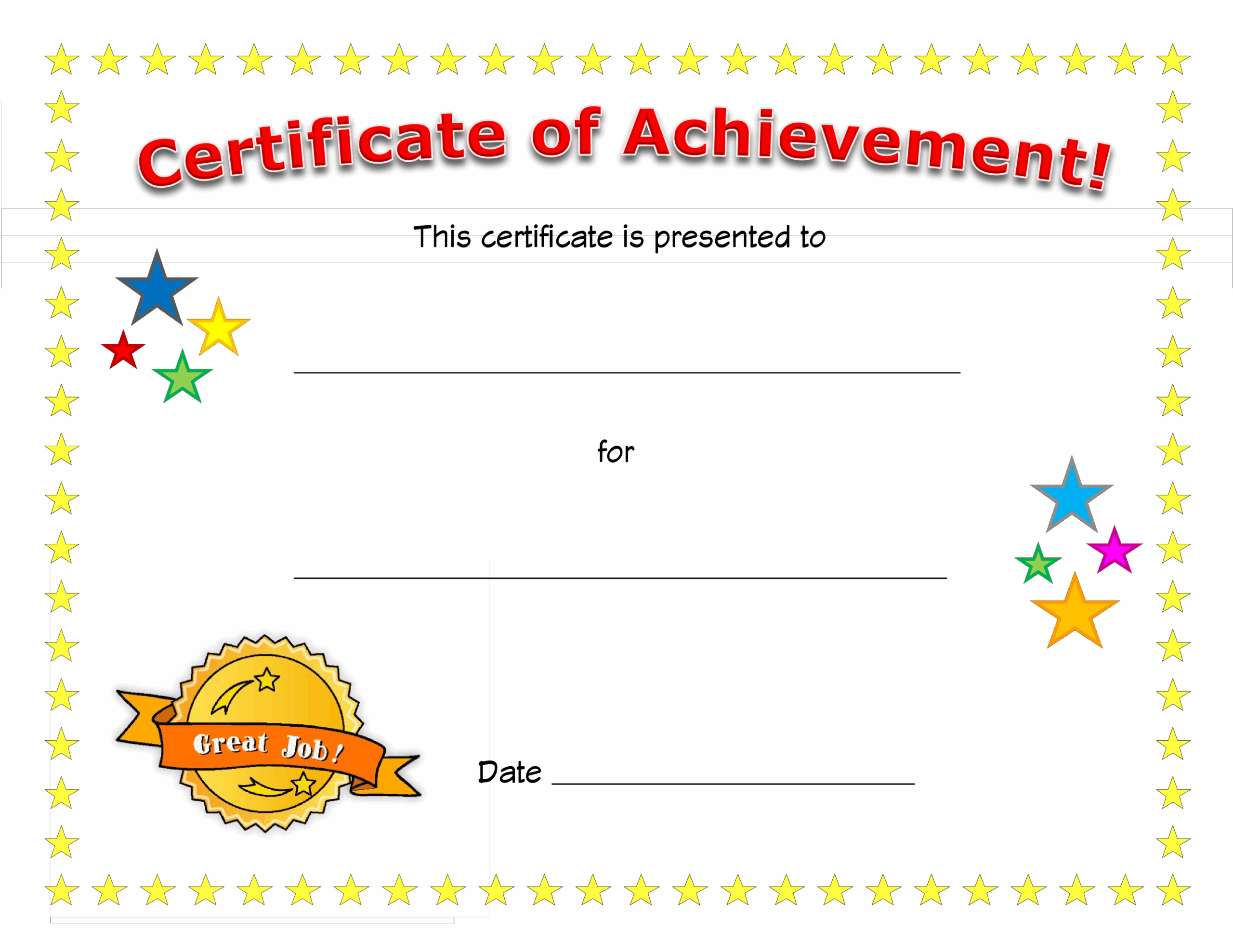 Blank Certificate Of Achievement Templates At Worksheets Library Blank Certificate Of Achievement Templates At Worksheets Library