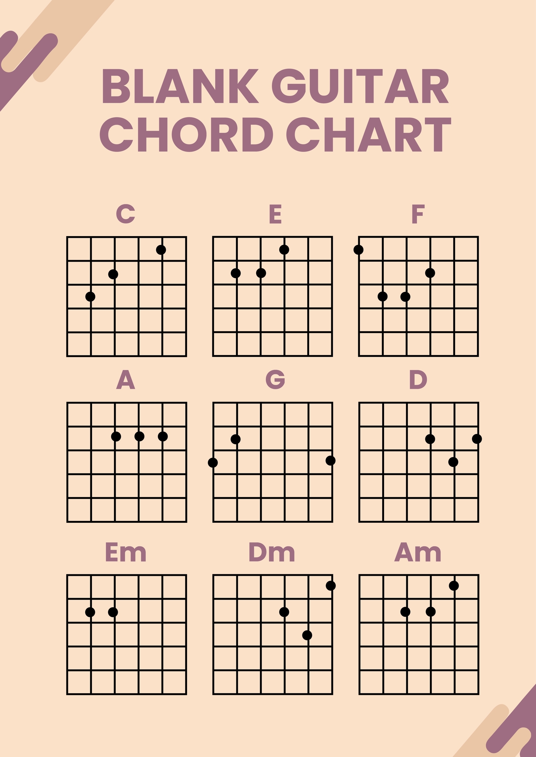 guitar chord chart printable