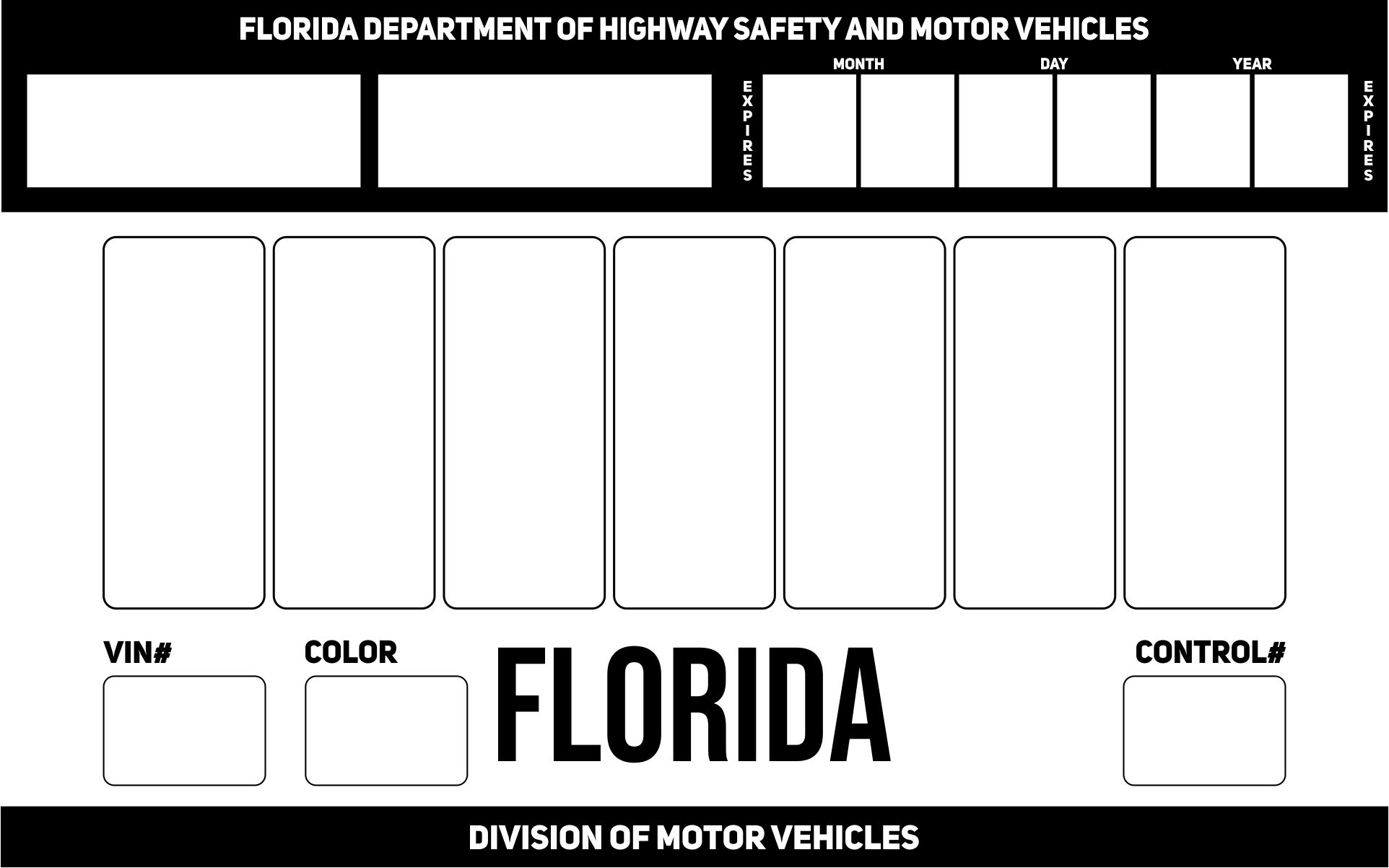 Blank Printable Temporary License Plate Template Fredhourgscoopkingjohn1972 s Ownd