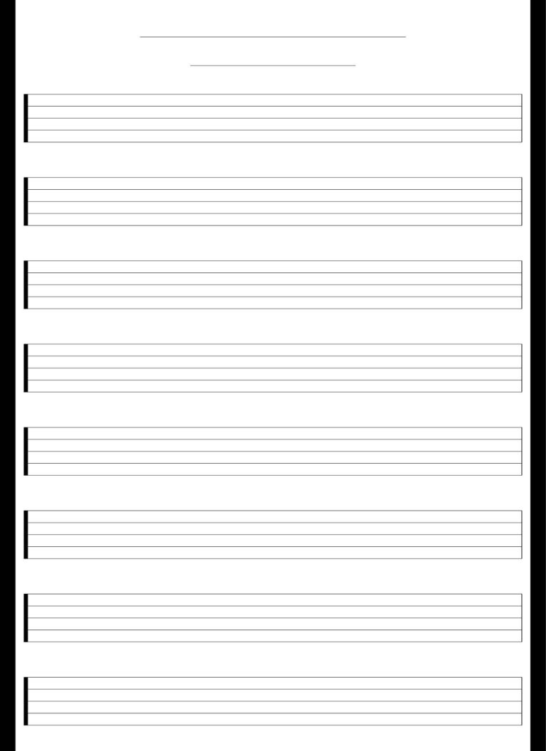 Blank Sheet Music Free Printable Staff Paper DIY Projects Worksheets Library