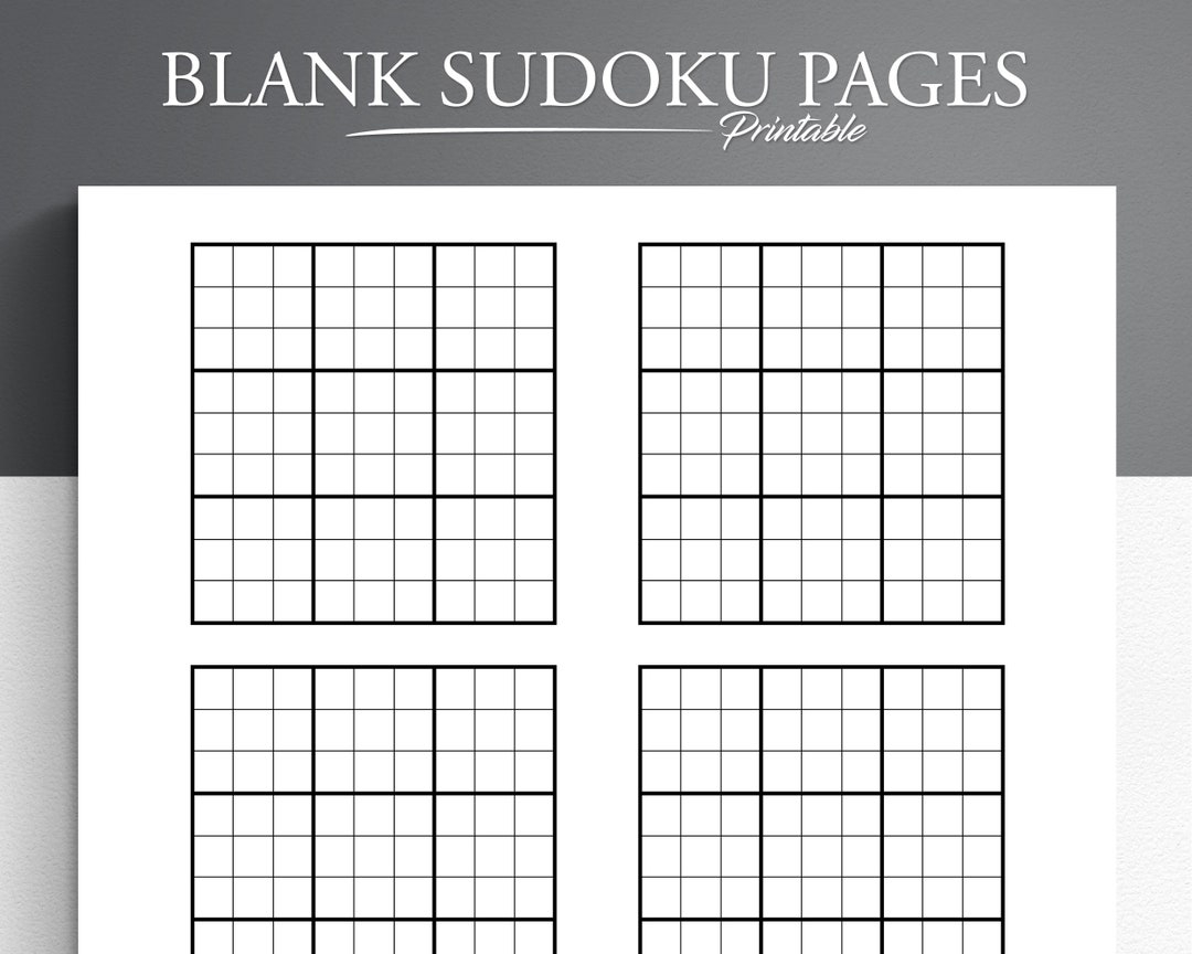 Blank Sudoku Pages Printable Blank Sudoku Sudoku Grid Sudoku Game Sheets Etsy Blank Sudoku Pages Printable Blank Sudoku Sudoku Grid Sudoku Game Sheets Etsy