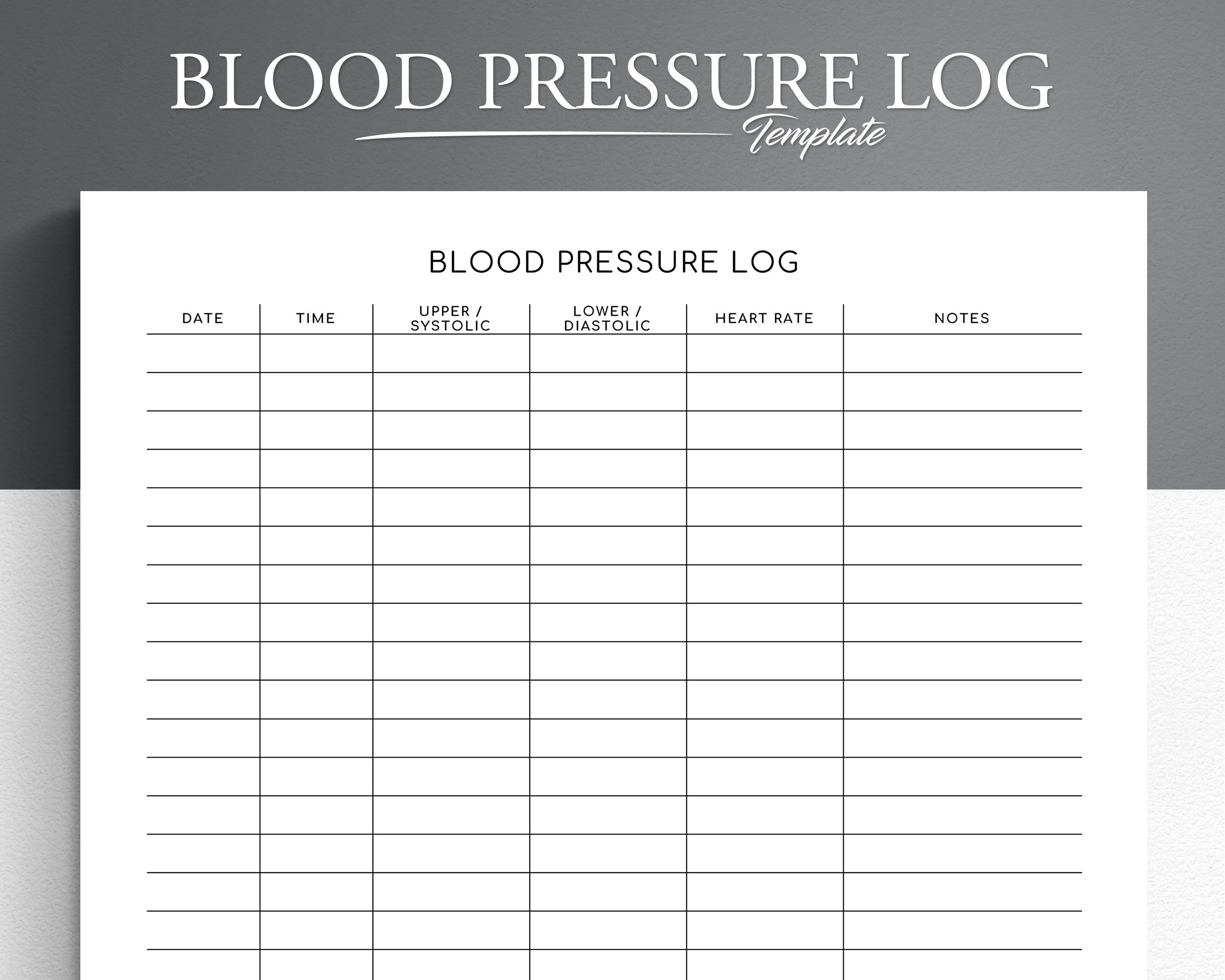 Blood Pressure Log Editable Printable Blood Pressure Tracker Medical Tracker BP Tracker Daily Blood Pressure Blood Pressure Chart Etsy UK