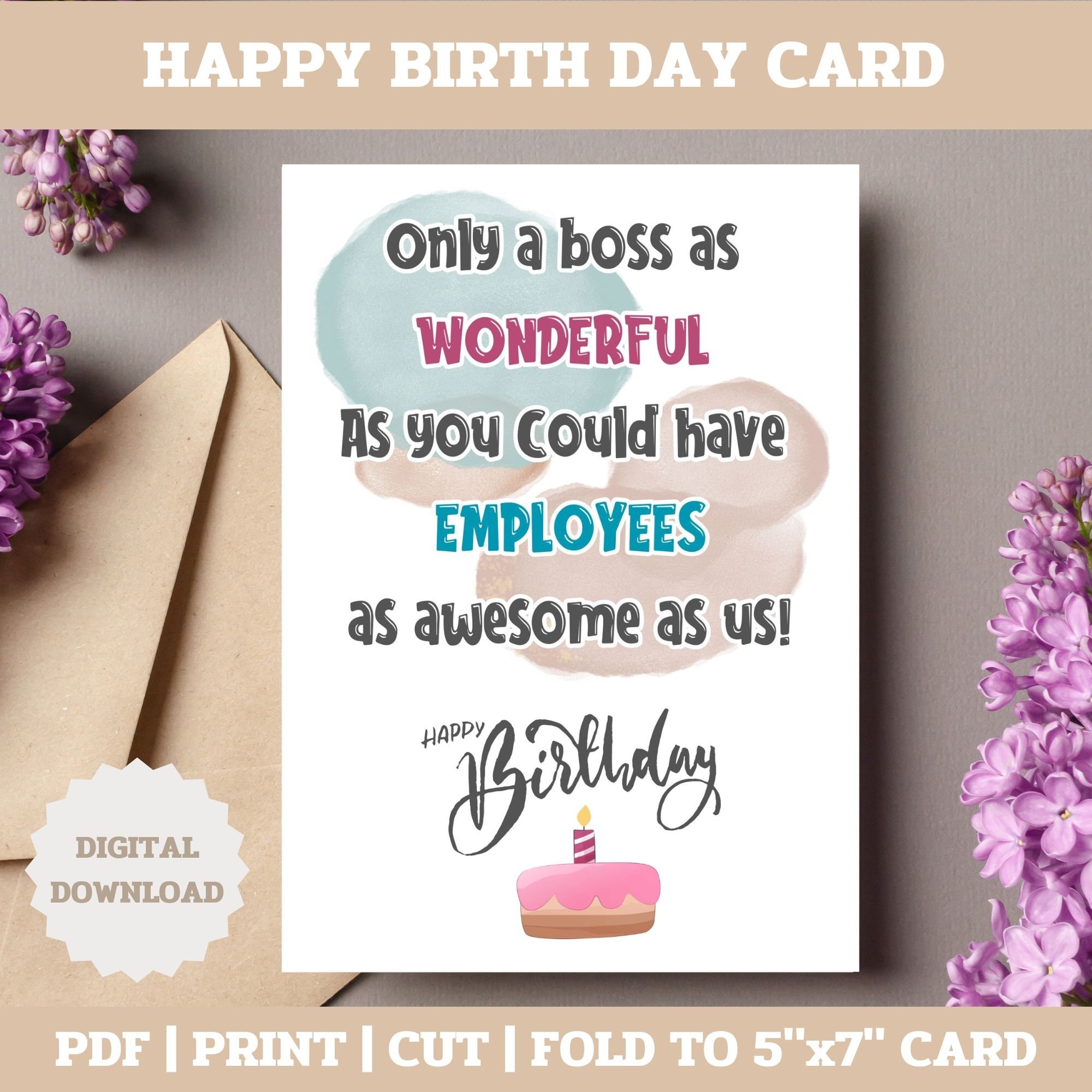 Boss Card Funny Happy Birthday Boss Card Funny Birthday Card Worksheets Library