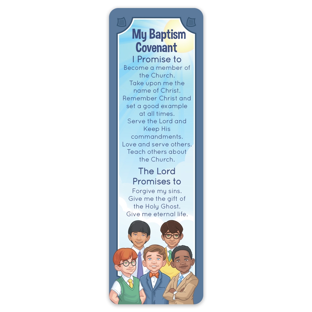 Boy s Baptismal Covenant LDS Bookmark