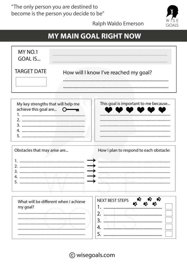 Break Through With 11 Stylish Goal Setting Worksheets PDF FREE 