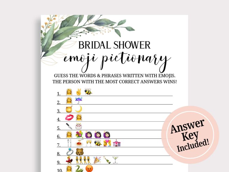 Bridal Emoji Pictionary Shop