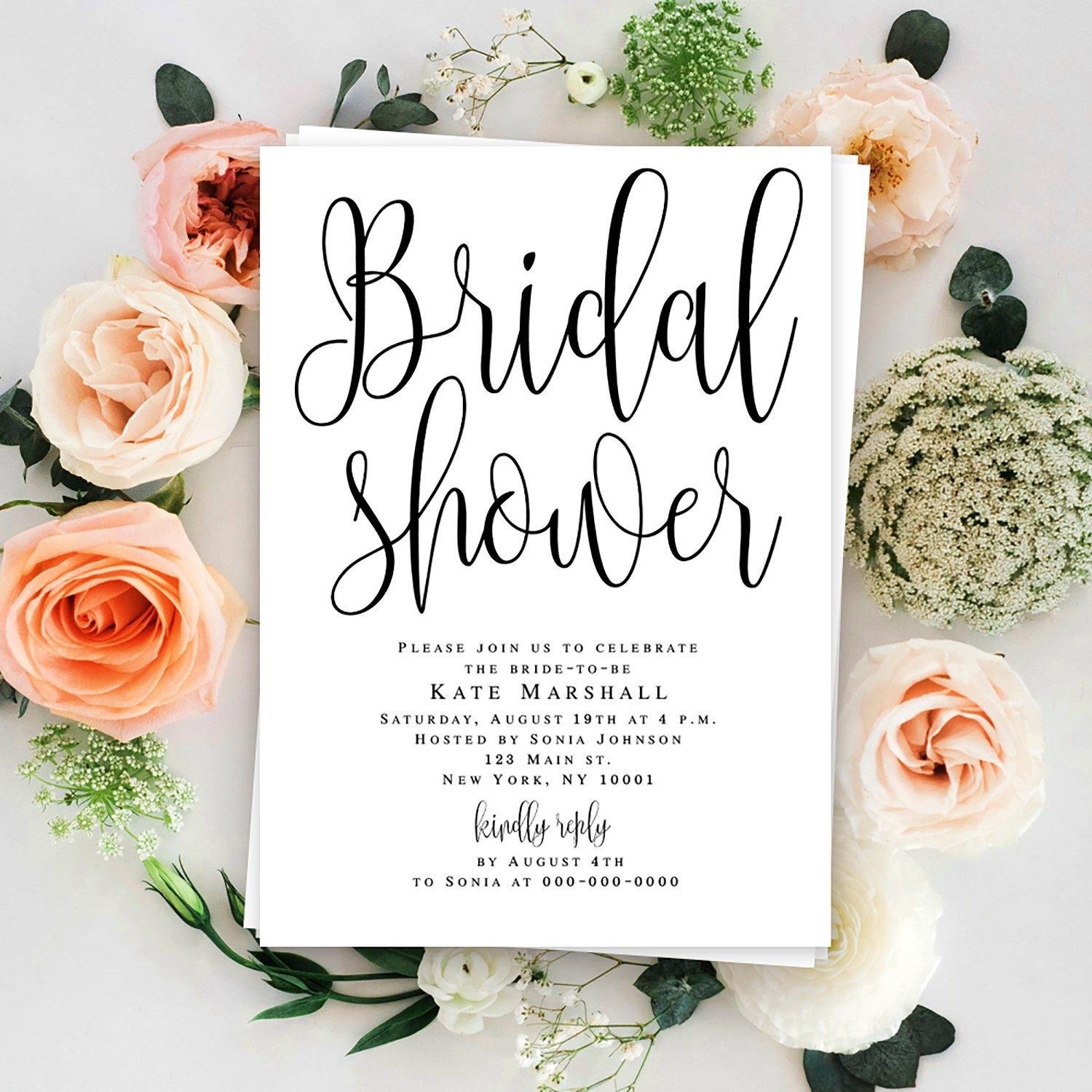 free printable bridal shower invites