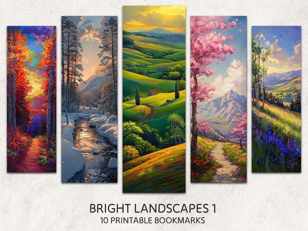 free printable landscape bookmarks