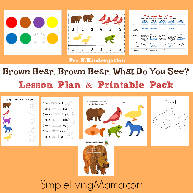 eric carle brown bear printables