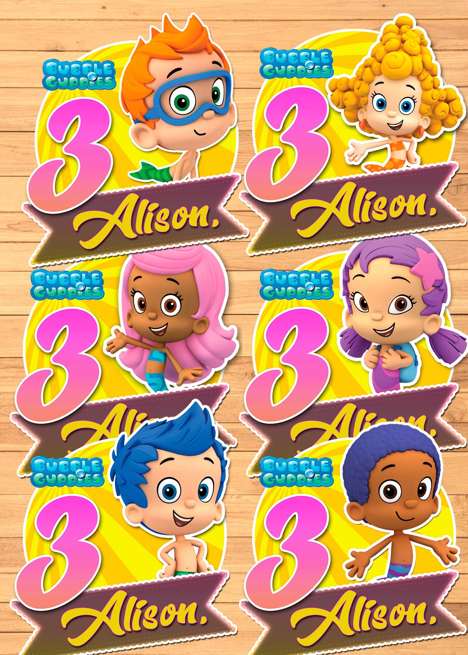 free bubble guppies birthday printables