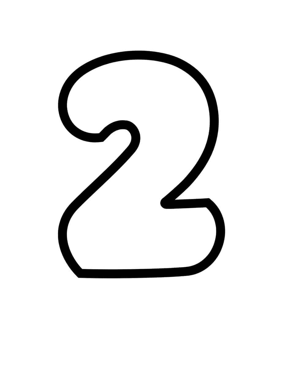 Bubble Number 2 Free Printable Bubble Letters Download