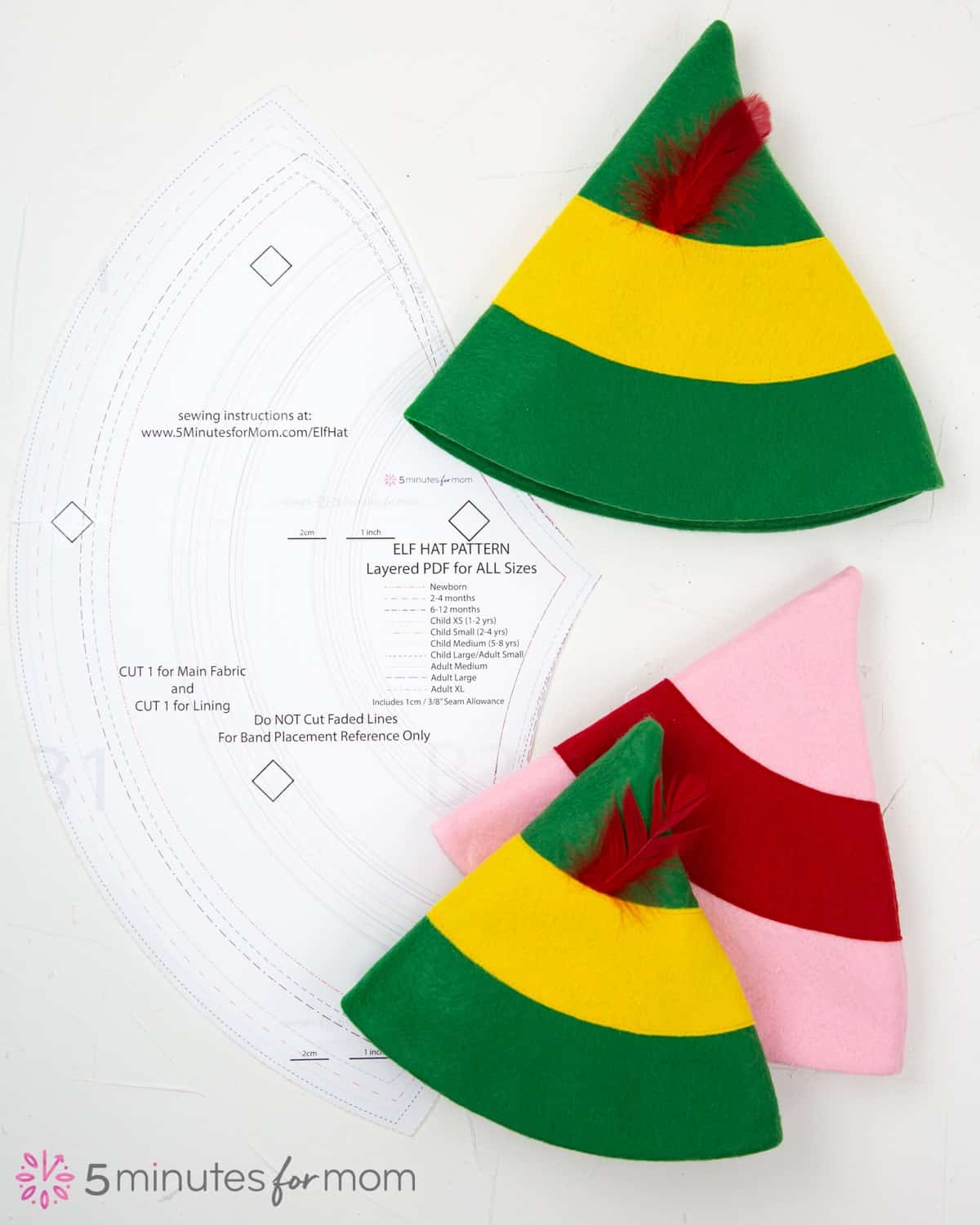 Buddy The Elf Hat Pattern How To Make An Elf Hat Out Of Felt 5 Minutes For Mom