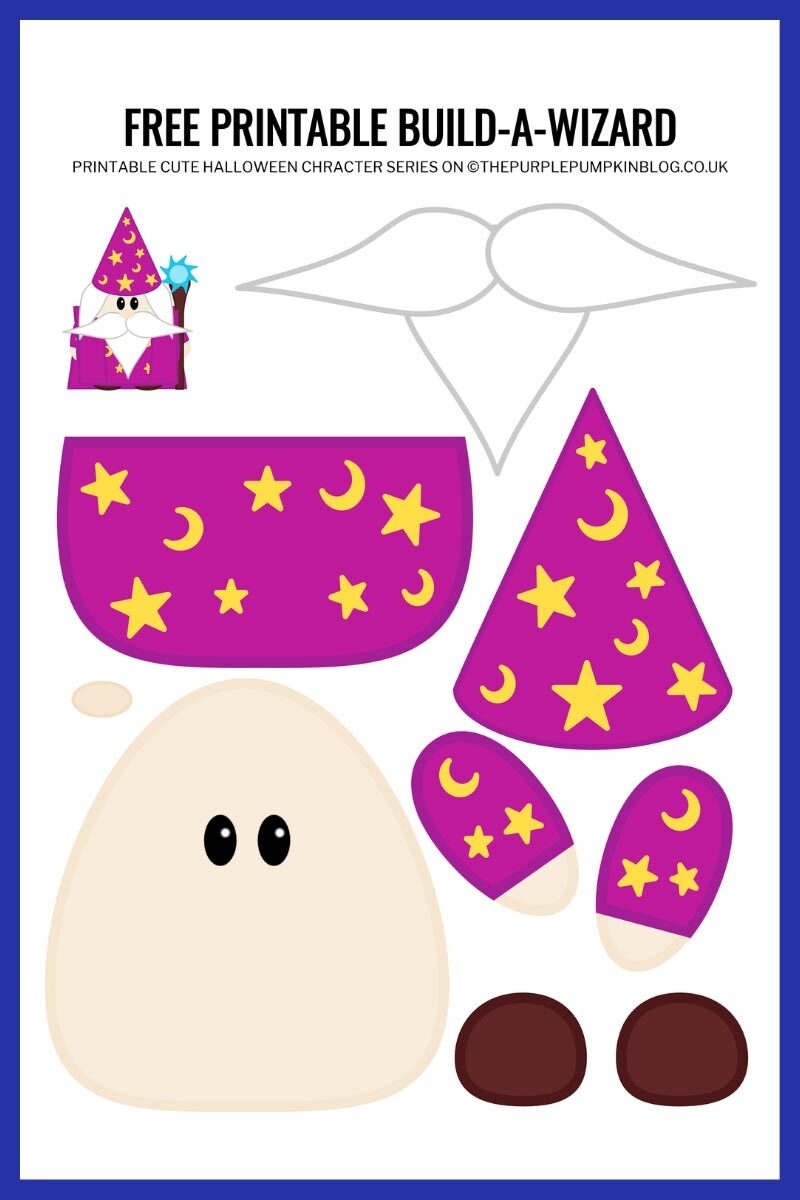 Build A Wizard Free Printable Halloween Paper Craft For Kids