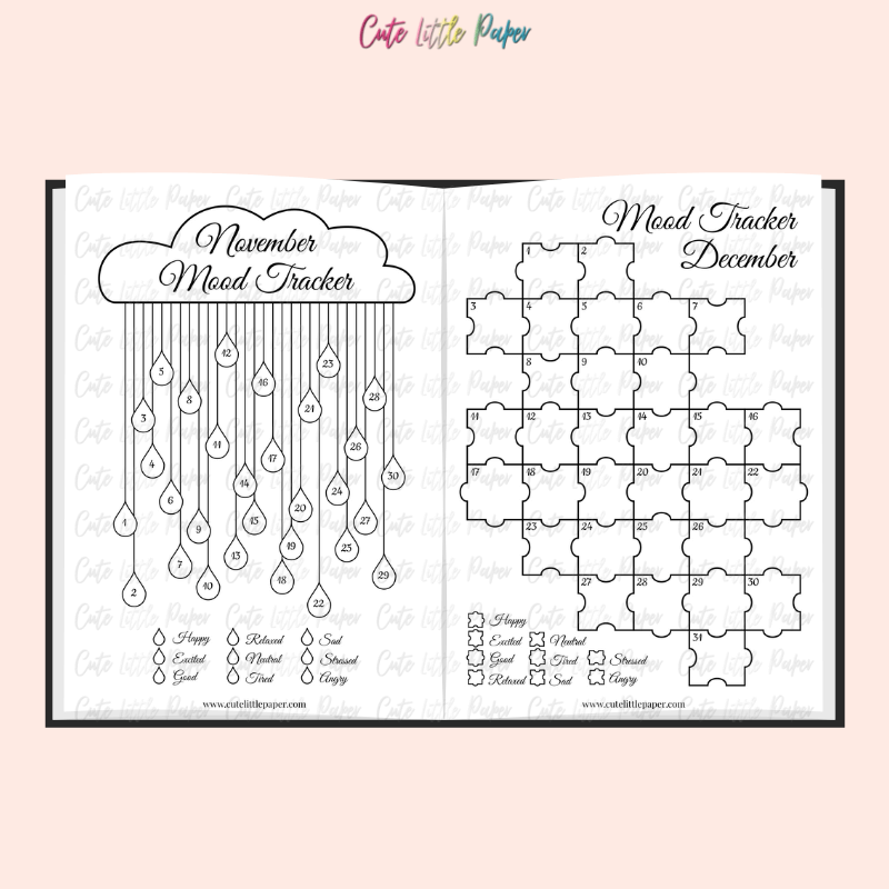 Bullet Journal Mood Tracker Templates