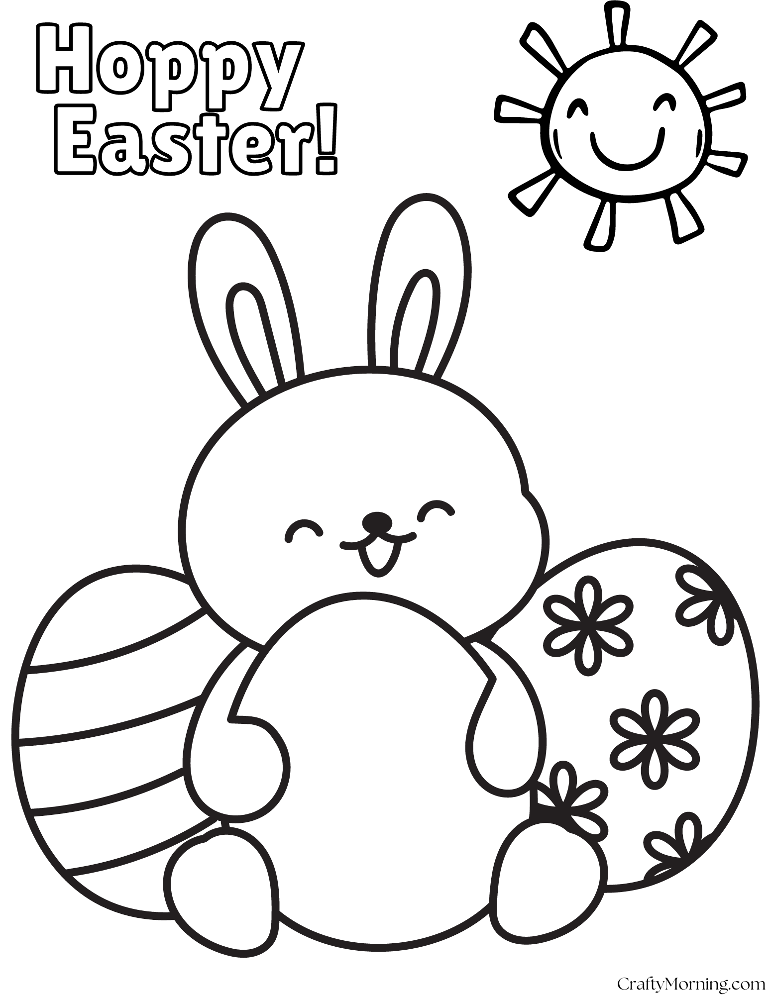 easter bunny coloring pages printable