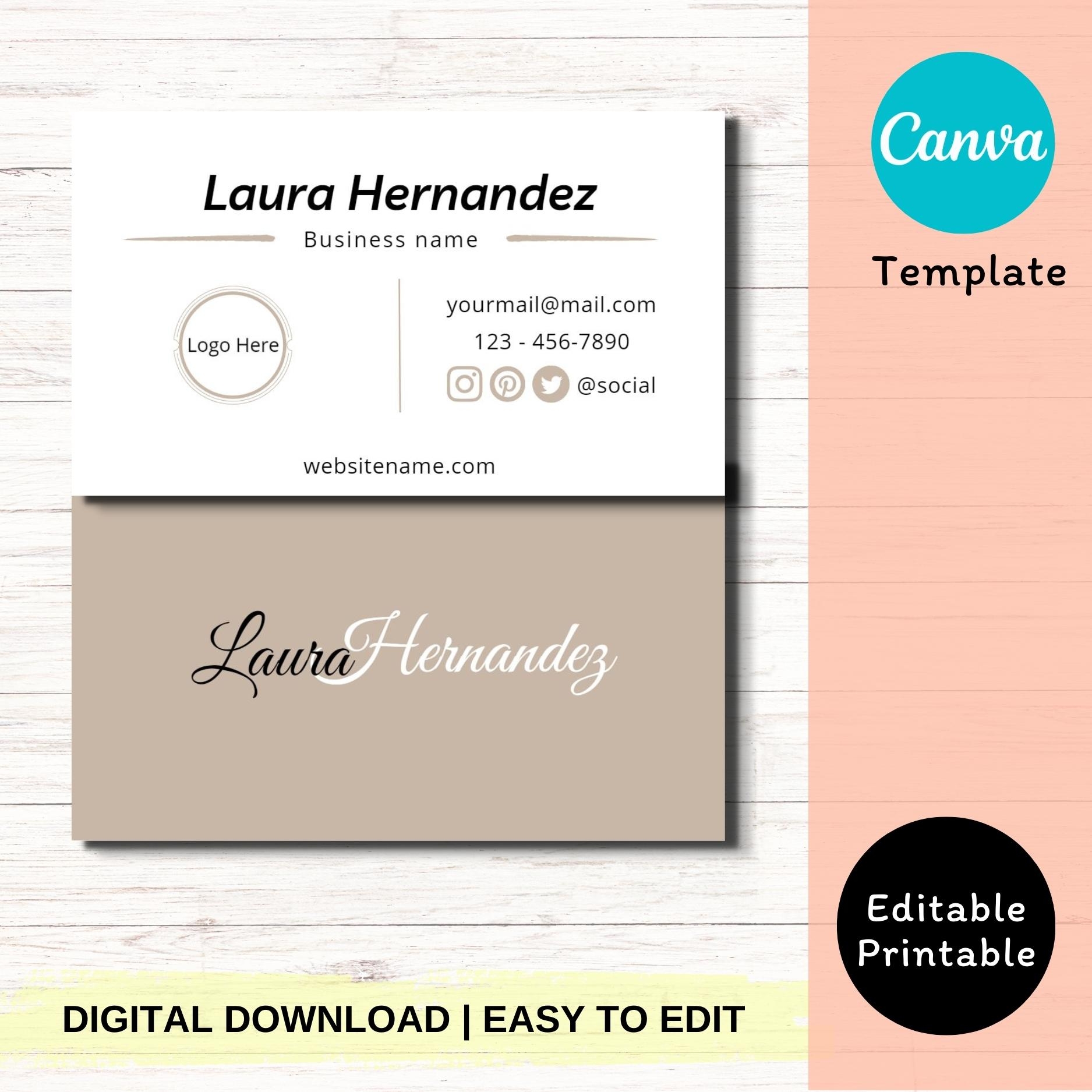 printable business card template