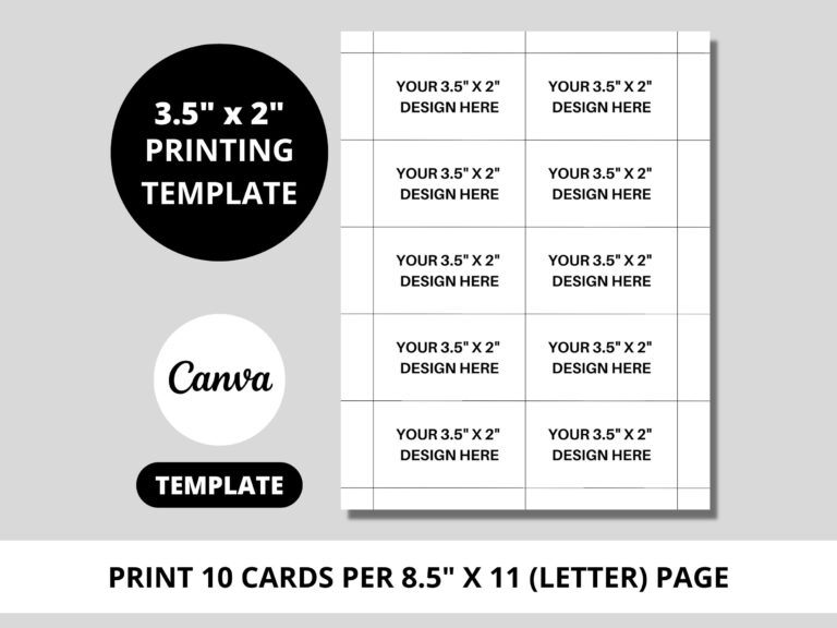 Business Card Printing Template 3 5x2 Business Card Printing 
